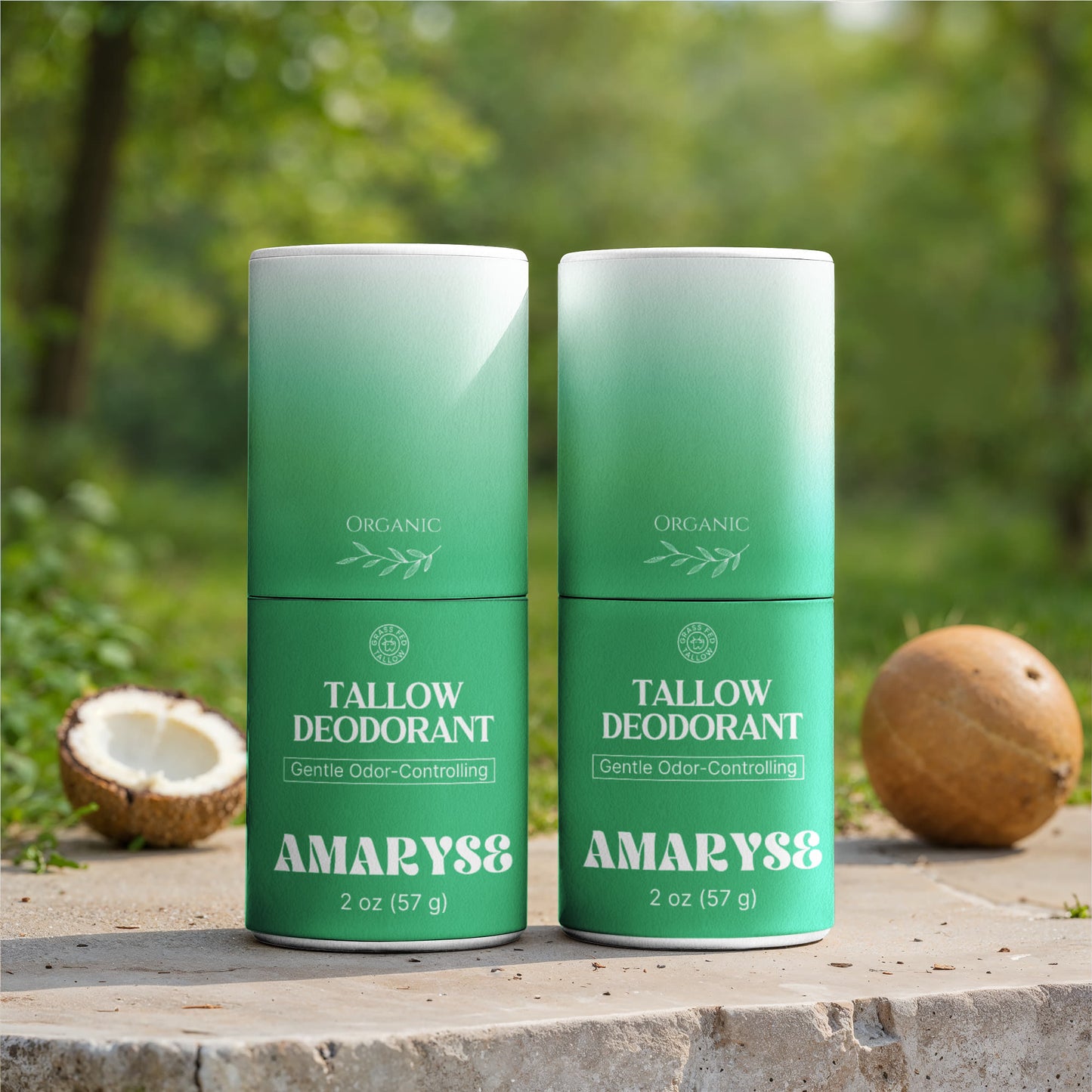 2 Pack Natural Tallow Deodorant Stick