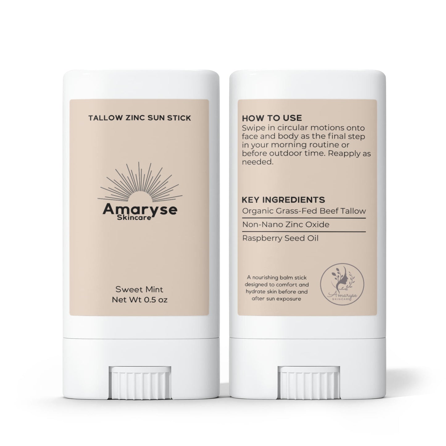 2 Pack Tallow Zinc Sun Stick