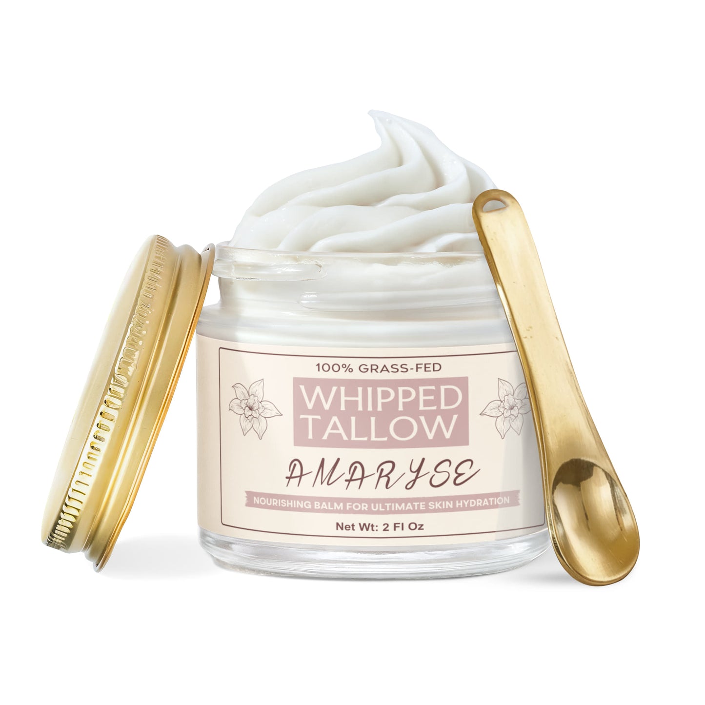 Whipped Grass-Fed Tallow Balm with Vanilla Bean